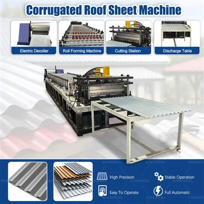 Máquina para fabricar tejas corrugadas
